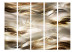 Room Separator Amber River II - illusion of golden waves in abstract motif 133709 additionalThumb 3