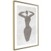 Poster Dancing Woman - black silhouette of a dancing woman on a gray background 134209 additionalThumb 7