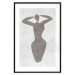 Poster Dancing Woman - black silhouette of a dancing woman on a gray background 134209 additionalThumb 15