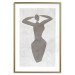 Poster Dancing Woman - black silhouette of a dancing woman on a gray background 134209 additionalThumb 14