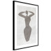 Poster Dancing Woman - black silhouette of a dancing woman on a gray background 134209 additionalThumb 6