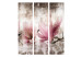 Folding Screen Vintage Magnolias (3-piece) - plant composition in pink flowers 134309 additionalThumb 7