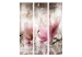Folding Screen Vintage Magnolias (3-piece) - plant composition in pink flowers 134309 additionalThumb 3