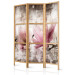 Folding Screen Vintage Magnolias (3-piece) - plant composition in pink flowers 134309 additionalThumb 5