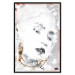 Poster Beautiful Winter Lady - black and white portrait of a woman with a golden glow 134509 additionalThumb 16