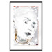 Poster Beautiful Winter Lady - black and white portrait of a woman with a golden glow 134509 additionalThumb 15