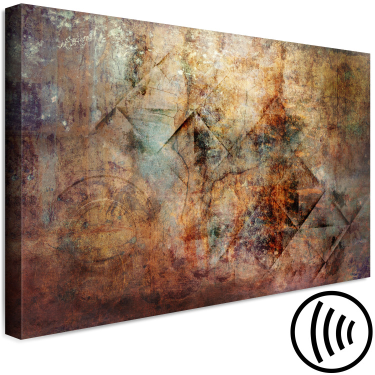 Canvas Print Copper sheet - abstraction with a copper surface covered with a patina 135109 additionalImage 6