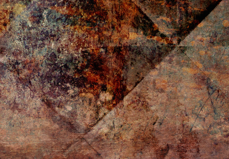 Canvas Print Copper sheet - abstraction with a copper surface covered with a patina 135109 additionalImage 5