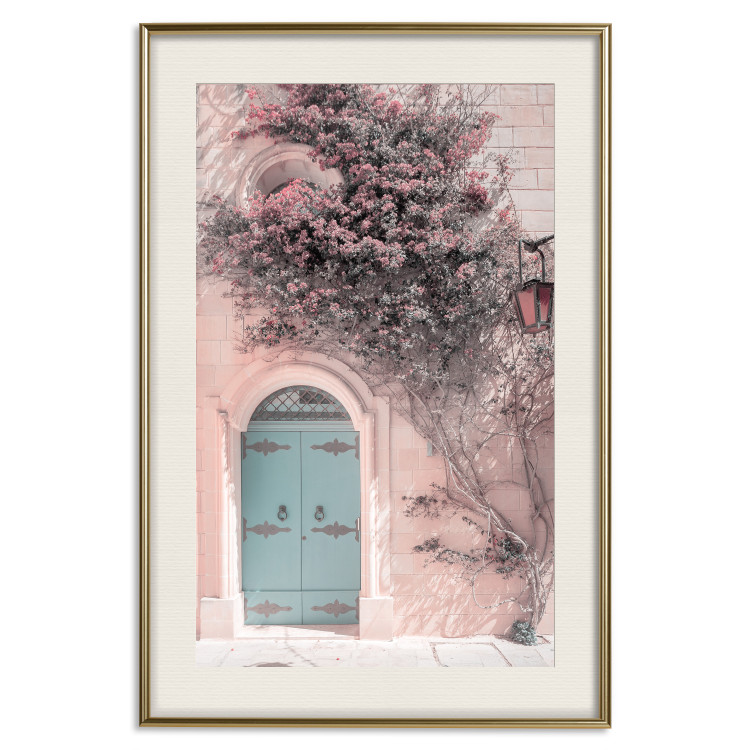 Poster Blue Doors - summer landscape overlooking Italian architecture 135909 additionalImage 20