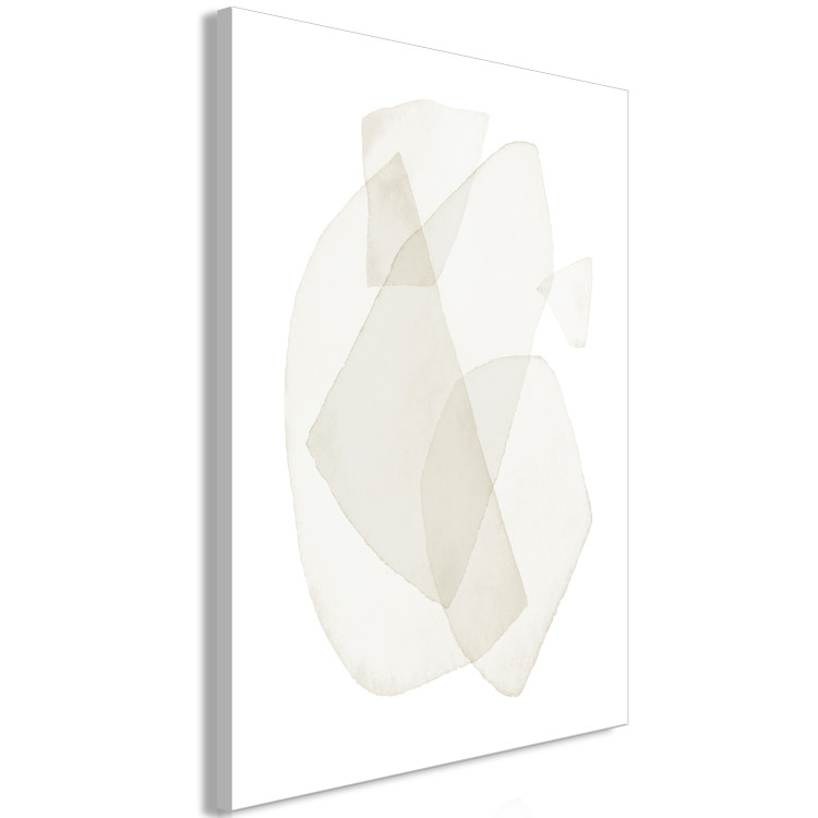 Canvas Print Beige shapes - Boho Abstraction stylized on watercolor 136009 additionalImage 2