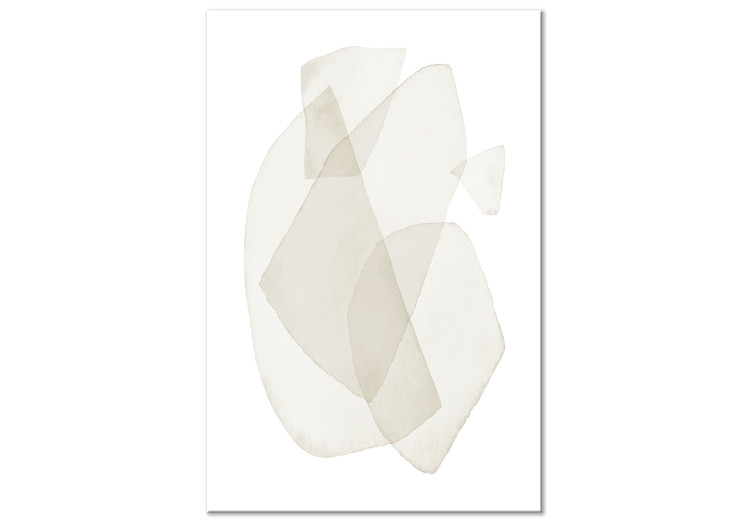 Canvas Print Beige shapes - Boho Abstraction stylized on watercolor 136009