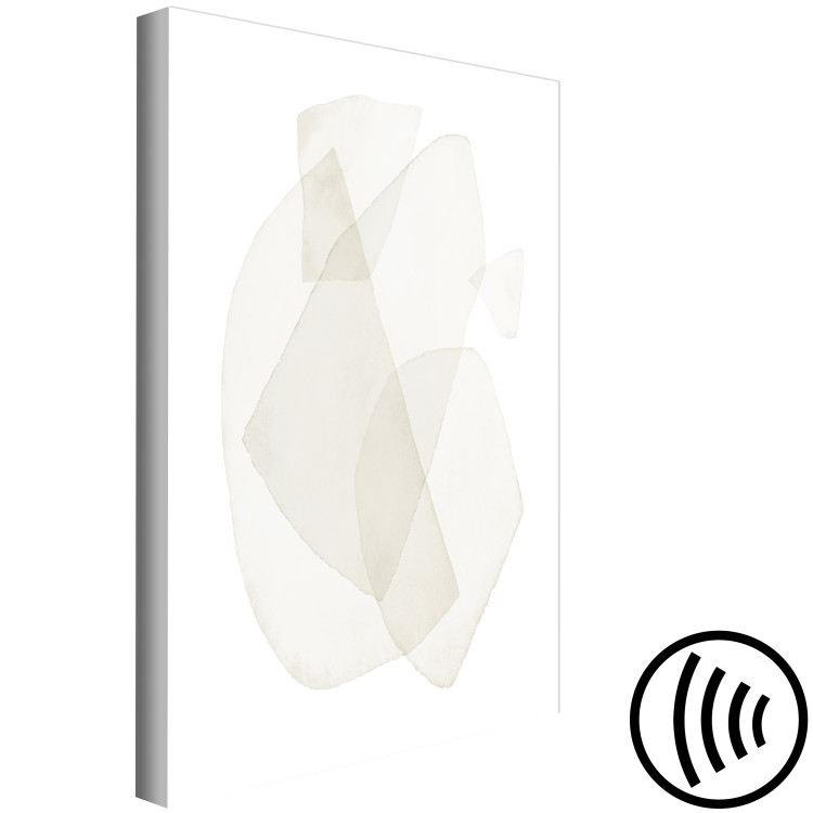 Canvas Print Beige shapes - Boho Abstraction stylized on watercolor 136009 additionalImage 6