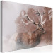Canvas Art Print Deer (1-piece) Wide - animal in the misty forest landscape 137009 additionalThumb 2