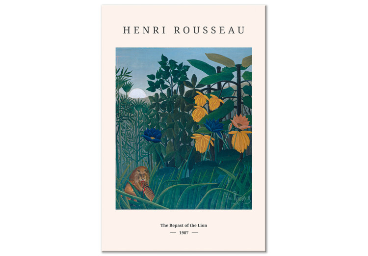 Canvas Henri Rousseau: The Repast of the Lion (1 Part) Vertical 137309