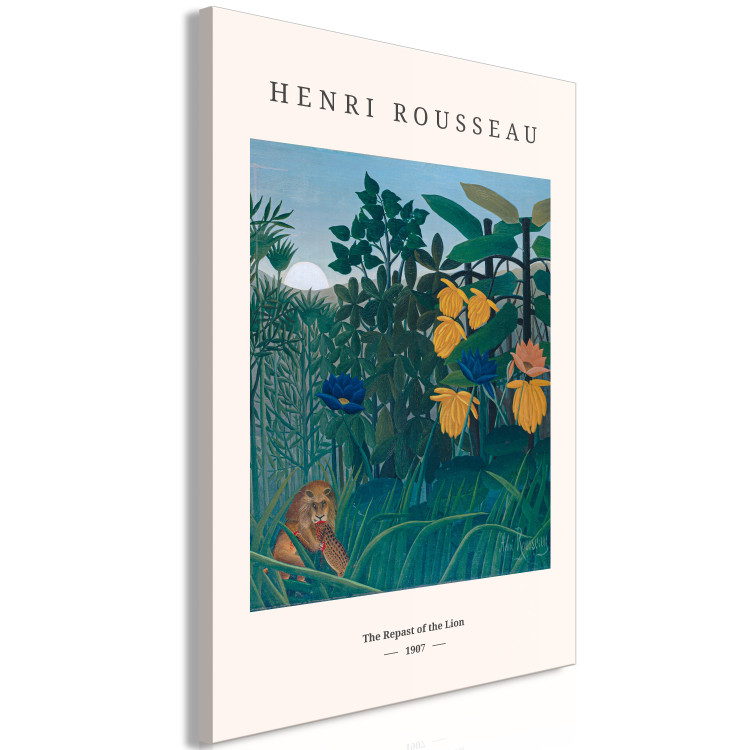 Canvas Henri Rousseau: The Repast of the Lion (1 Part) Vertical 137309 additionalImage 2
