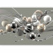 Wall Mural Dynamic space with balls in gold - Modern abstraction 138409 additionalThumb 1