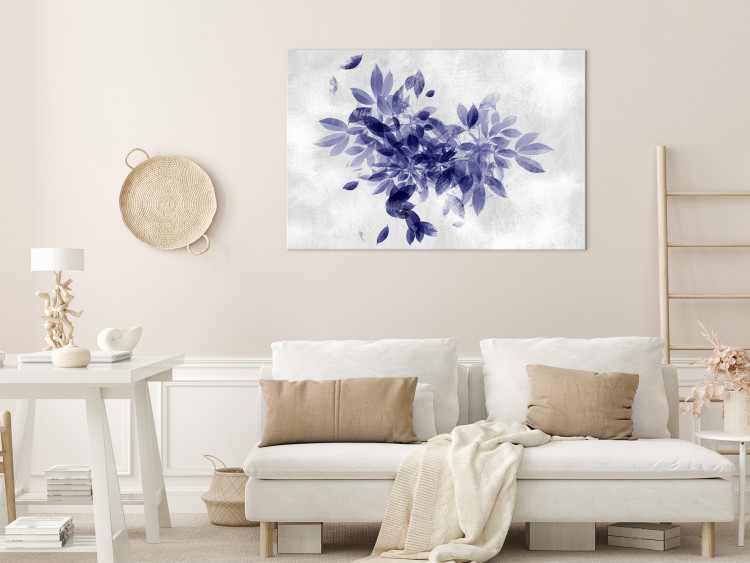Canvas Art Print Blue Flora (1-piece) Wide - landscape with plant motif 138809 additionalImage 3
