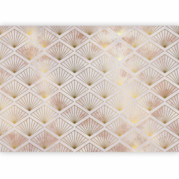Photo Wallpaper A reminiscence of art deco - a uniform composition in a gold-coloured pattern 142709 additionalImage 1