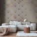 Photo Wallpaper A reminiscence of art deco - a uniform composition in a gold-coloured pattern 142709