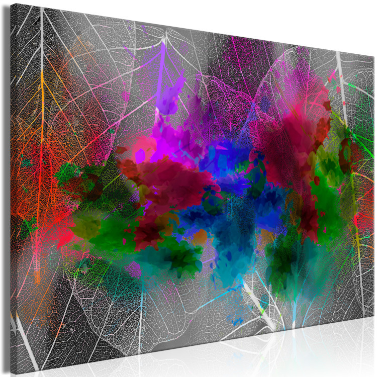 Canvas Autumn Colors (1-piece) Wide - colorful abstraction and leaves 143709 additionalImage 2