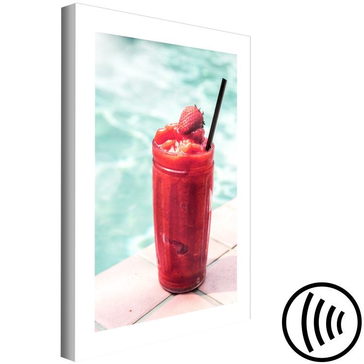 Canvas Print Strawberry Cocktail (1-piece) - still life in a summer frame 144109 additionalImage 6