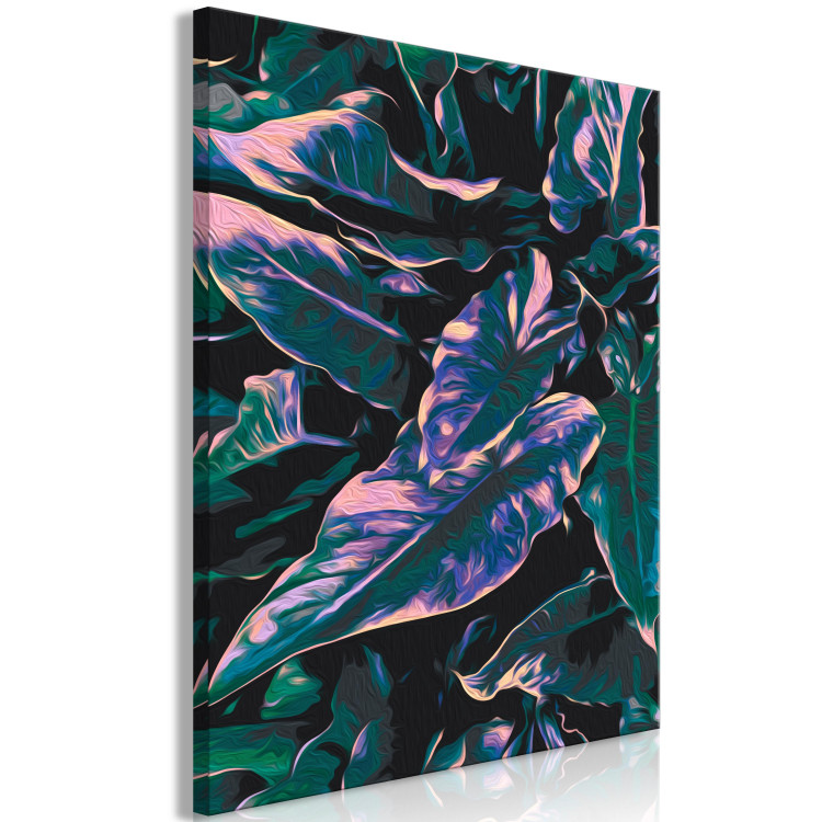 Paint by Number Kit Mysterious Plant - Dark Leaves of Purple and Turquoise Colors 146209 additionalImage 6