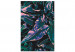 Paint by Number Kit Mysterious Plant - Dark Leaves of Purple and Turquoise Colors 146209 additionalThumb 3