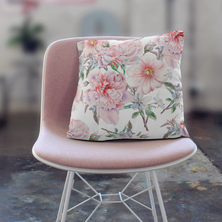 Decorative Microfiber Pillow Spring beauty - a subtle floral composition in cottagecore style cushions 146809 additionalImage 2