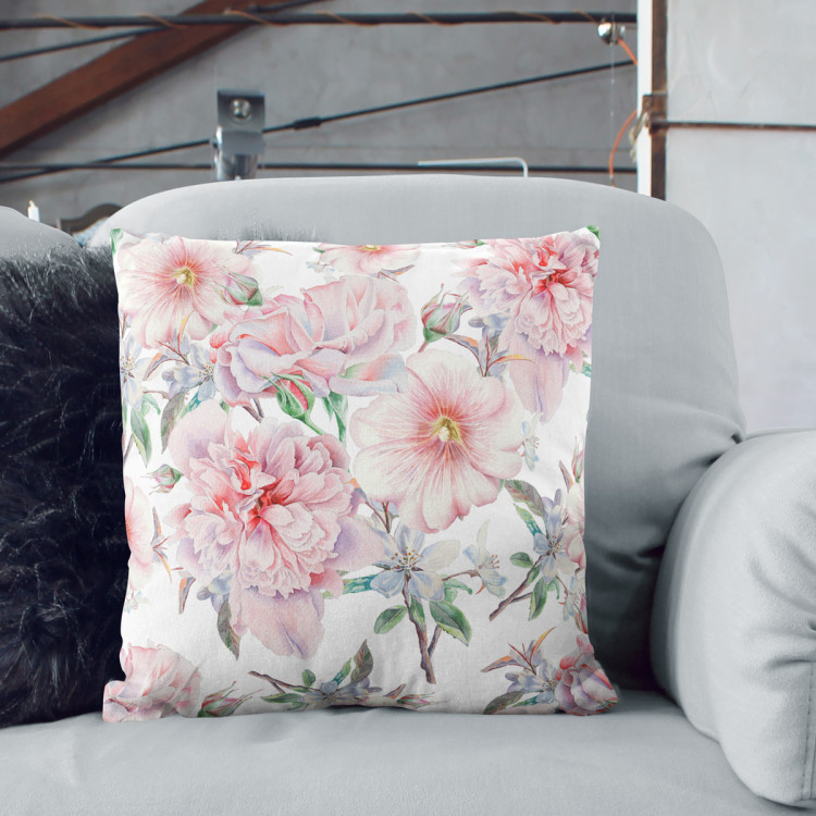 Decorative Microfiber Pillow Spring beauty - a subtle floral composition in cottagecore style cushions 146809 additionalImage 4