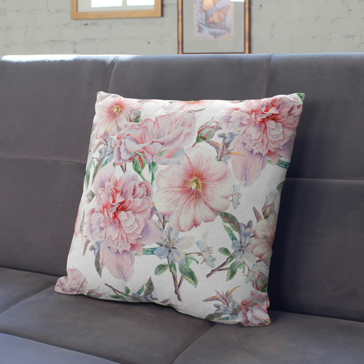 Decorative Microfiber Pillow Spring beauty - a subtle floral composition in cottagecore style cushions 146809 additionalImage 3