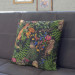 Decorative Microfiber Pillow Good neighbourhood - forest flora and fauna motif on black background cushions 146909 additionalThumb 3