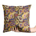 Decorative Velor Pillow Peacock eyes - motif in shades of orange, purple and brown 147309 additionalThumb 2