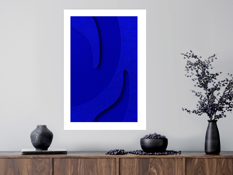 Wall Poster Abstract Relief - Blue Structure of Matter and 3D Shapes 149709 additionalImage 9