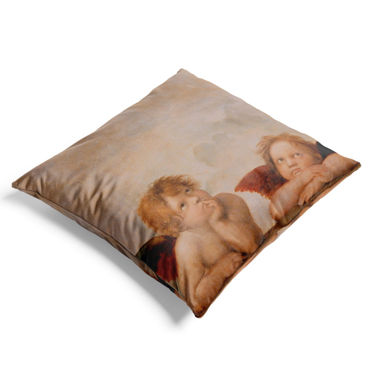 Decorative Velor Pillow Pensive Cupids - Composition With Two Winged Figures 151309 additionalImage 2