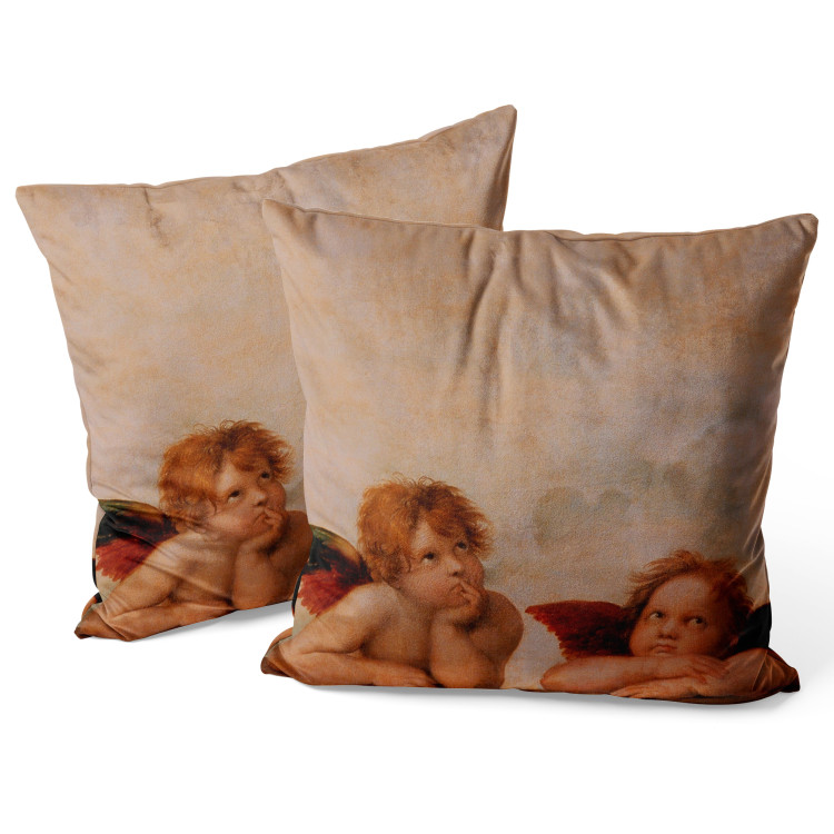Decorative Velor Pillow Pensive Cupids - Composition With Two Winged Figures 151309 additionalImage 3