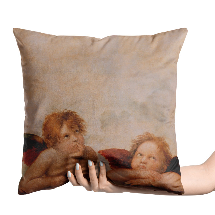 Decorative Velor Pillow Pensive Cupids - Composition With Two Winged Figures 151309 additionalImage 4