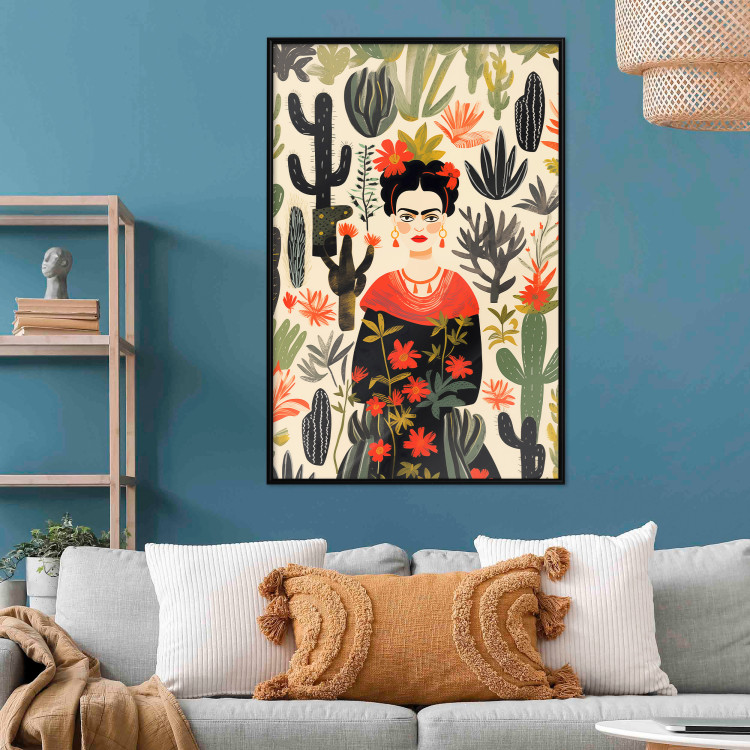 Poster Frida in the Desert - A Composition With the Painter and Cacti in the Background 152209 additionalImage 12