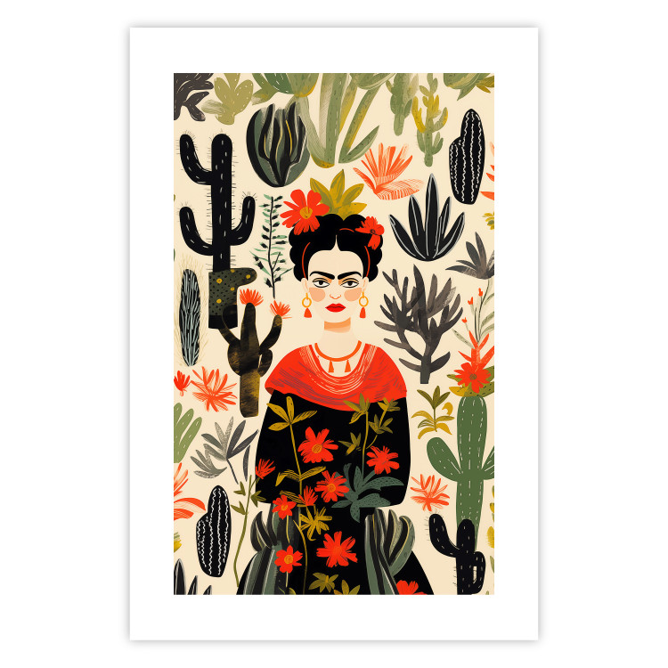 Poster Frida in the Desert - A Composition With the Painter and Cacti in the Background 152209 additionalImage 13