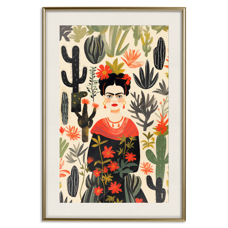 Poster Frida in the Desert - A Composition With the Painter and Cacti in the Background 152209 additionalImage 20