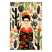 Poster Frida in the Desert - A Composition With the Painter and Cacti in the Background 152209