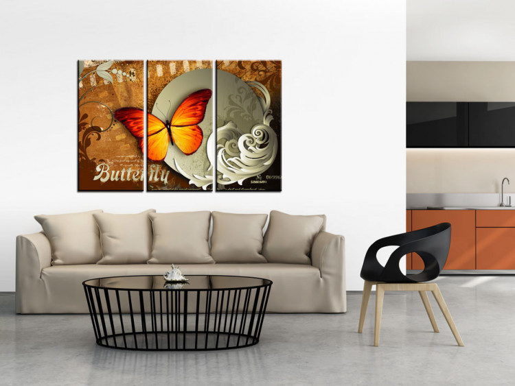 Canvas Fiery butterfly and  full moon 55509 additionalImage 3