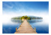 Photo Wallpaper One Bridge - Serene Landscape of an Island surrounded by the Blue of the Sea and Sky 61609 additionalThumb 1