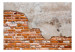 Wall Mural Eclectic masonry - slabs of textured concrete on a background of red bricks 92009 additionalThumb 1