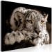 Canvas Print Magic Eyes (1-part) Wide - Predatory Cat in Gray Motif 108219 additionalThumb 2