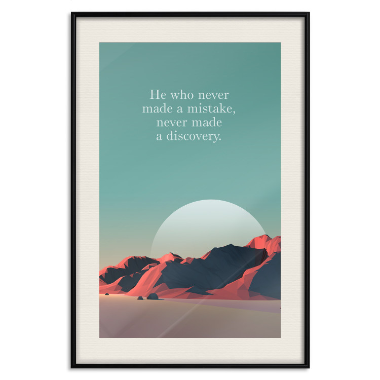 Poster He who never made a mistake - mountains and motivational English quote 114419 additionalImage 18