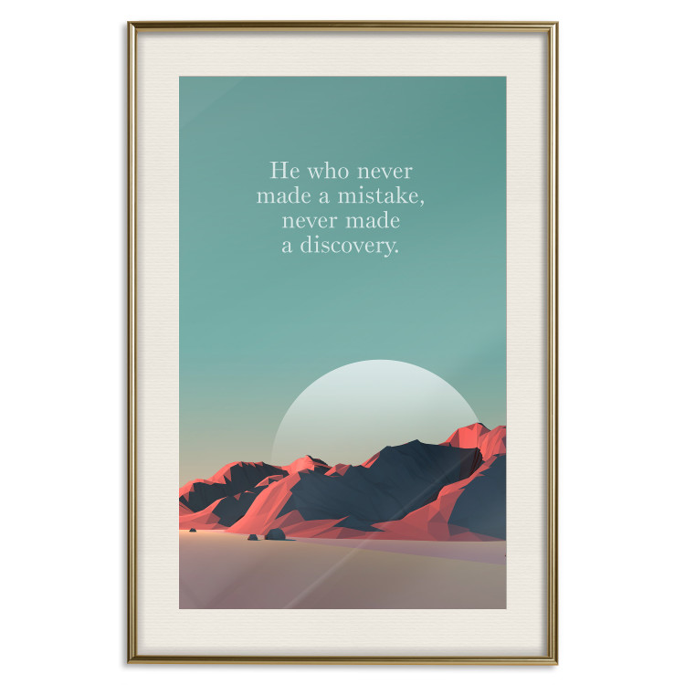 Poster He who never made a mistake - mountains and motivational English quote 114419 additionalImage 19