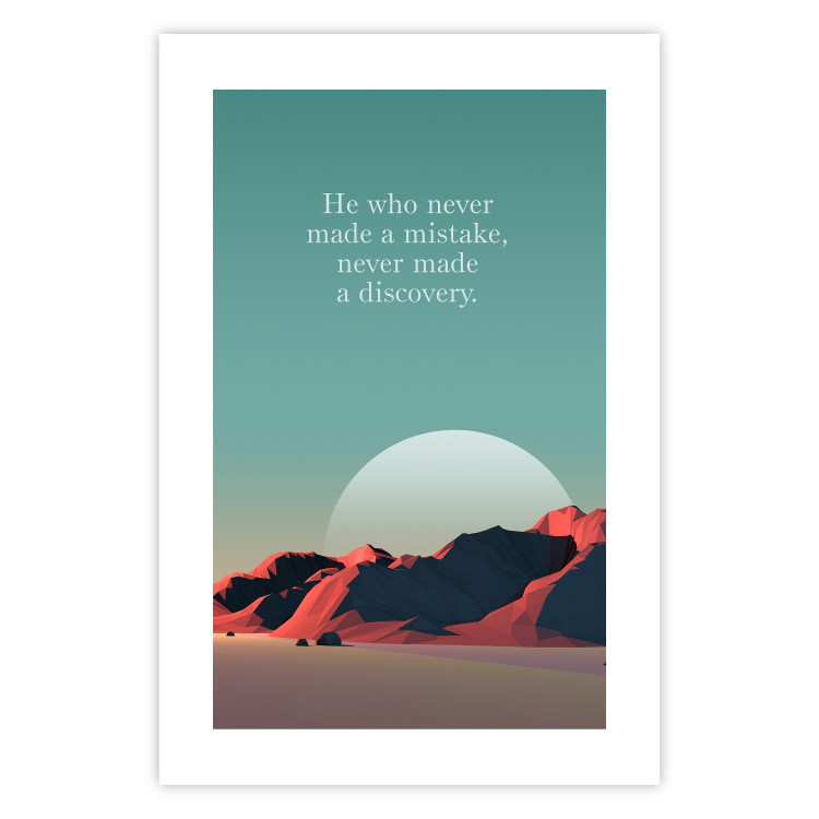 Poster He who never made a mistake - mountains and motivational English quote 114419 additionalImage 25