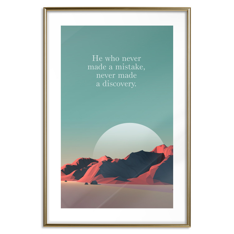 Poster He who never made a mistake - mountains and motivational English quote 114419 additionalImage 16