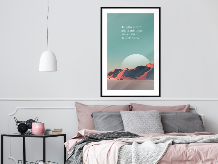 Poster He who never made a mistake - mountains and motivational English quote 114419 additionalImage 4