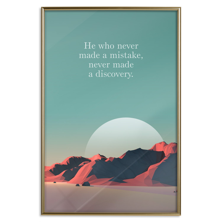 Poster He who never made a mistake - mountains and motivational English quote 114419 additionalImage 20